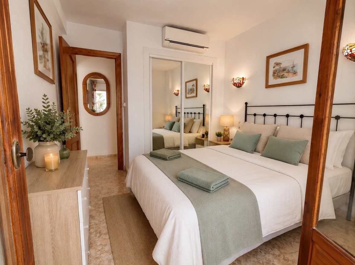 Piso en primera línea de playa en Finestrat — Dormitorio