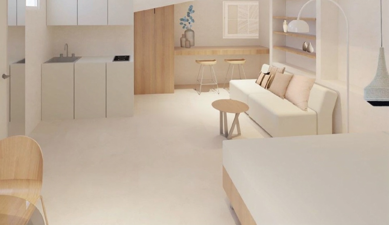 Apartamento em primeira linha de praia em Villajoyosa — Sala