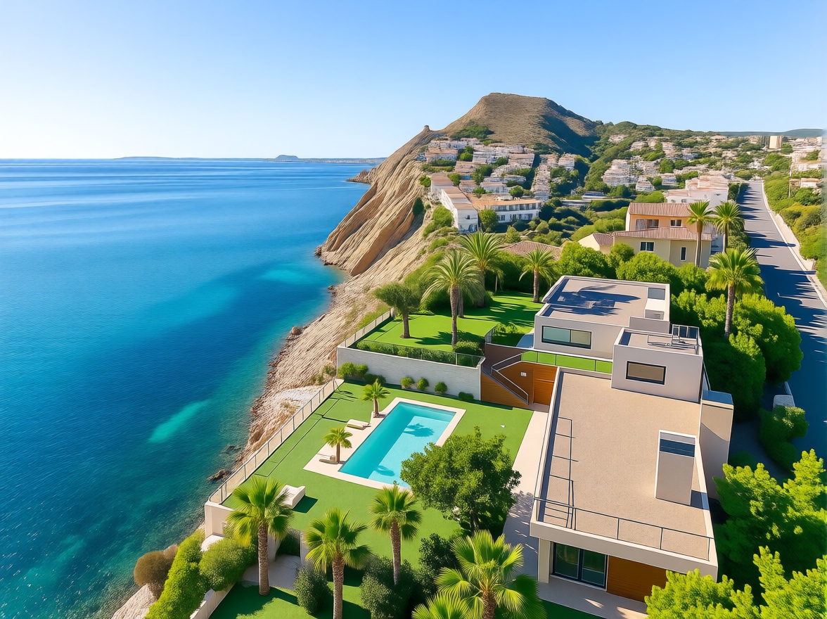 Chalet avec accès direct à la plage à El Campello — Vue aérienne