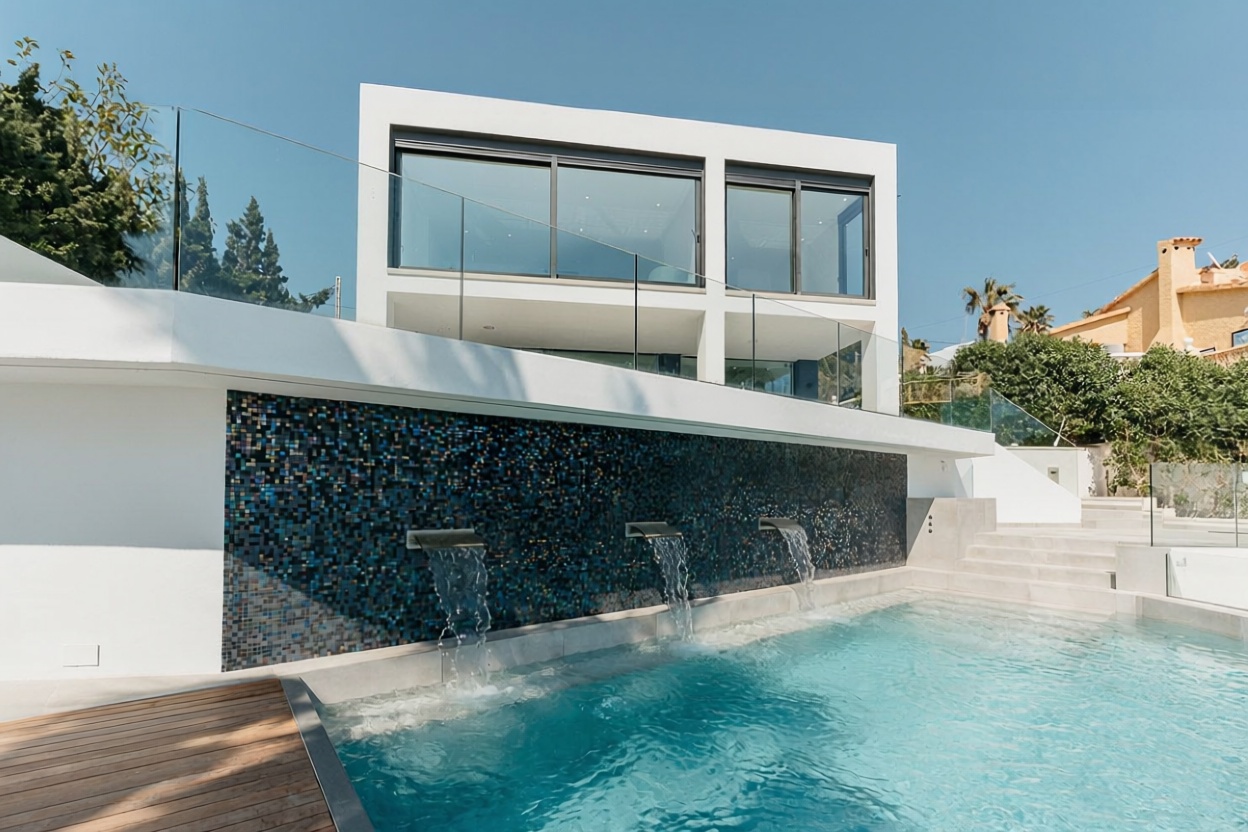 Chalet avec accès direct à la plage à El Campello — Piscine