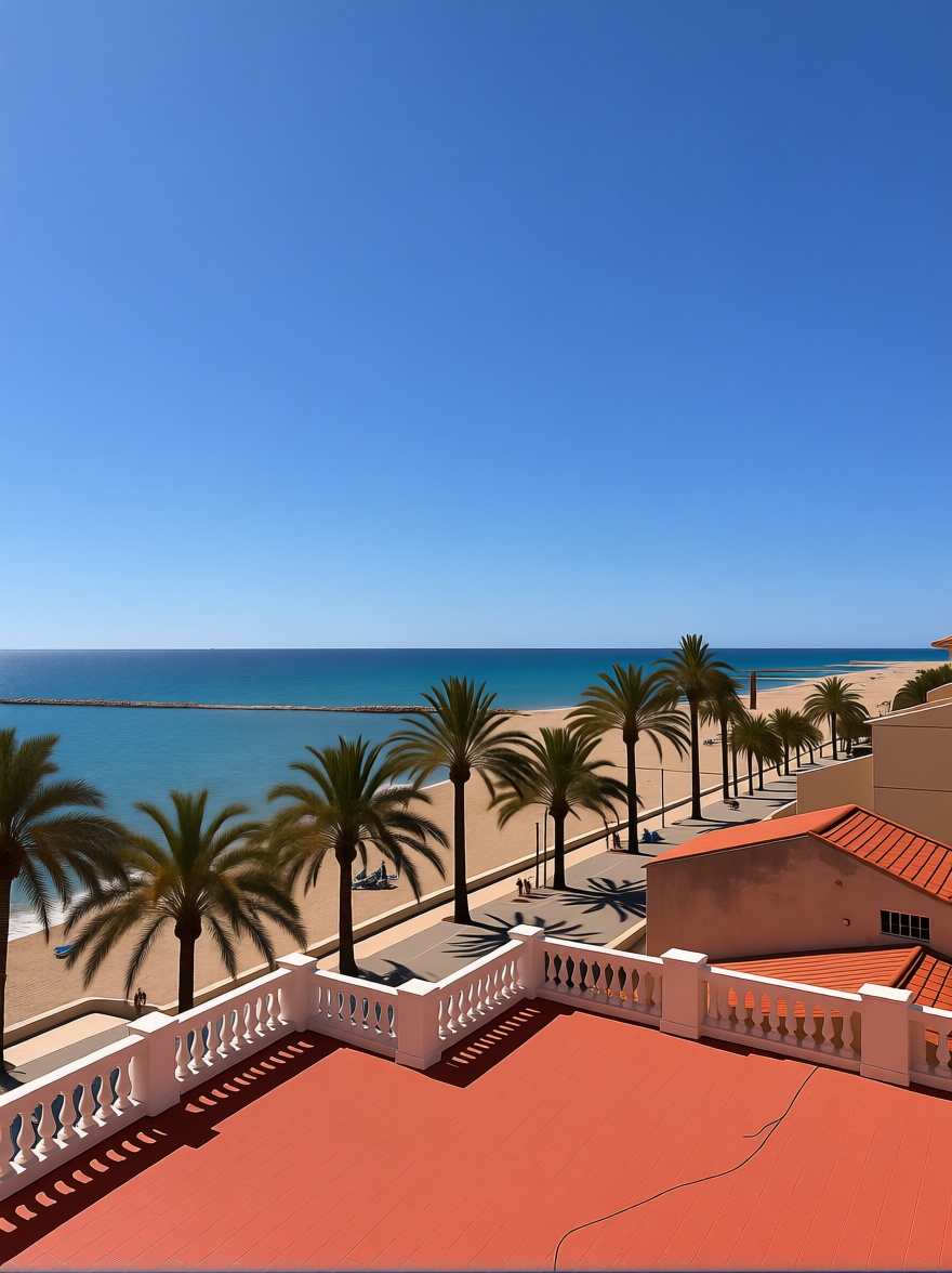 Шале с прямой выход на пляж в El Campello — Морской вид