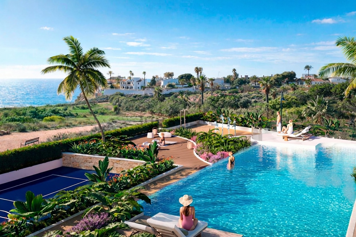 Chalet with direct beach access in El Campello — Sea view