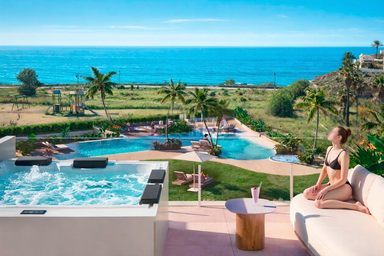 Chalet with direct beach access in El Campello — Sea terrace