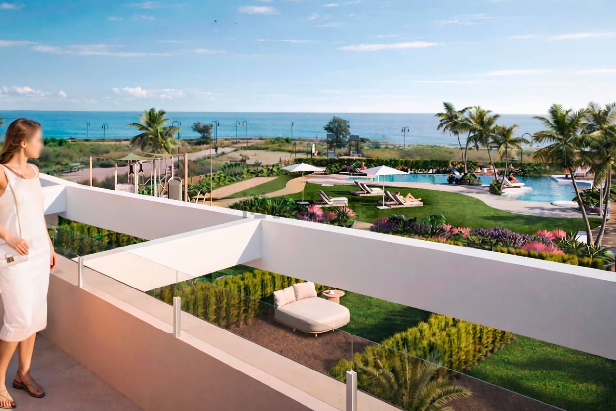 Chalet con acceso directo a playa en El Campello — Terraza mar