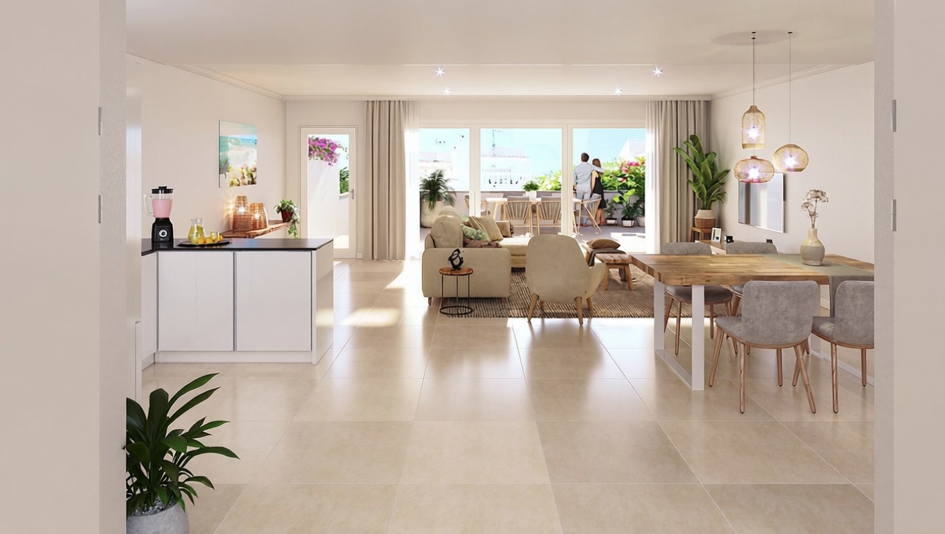 Chalet con acceso directo a playa en El Campello — Salón