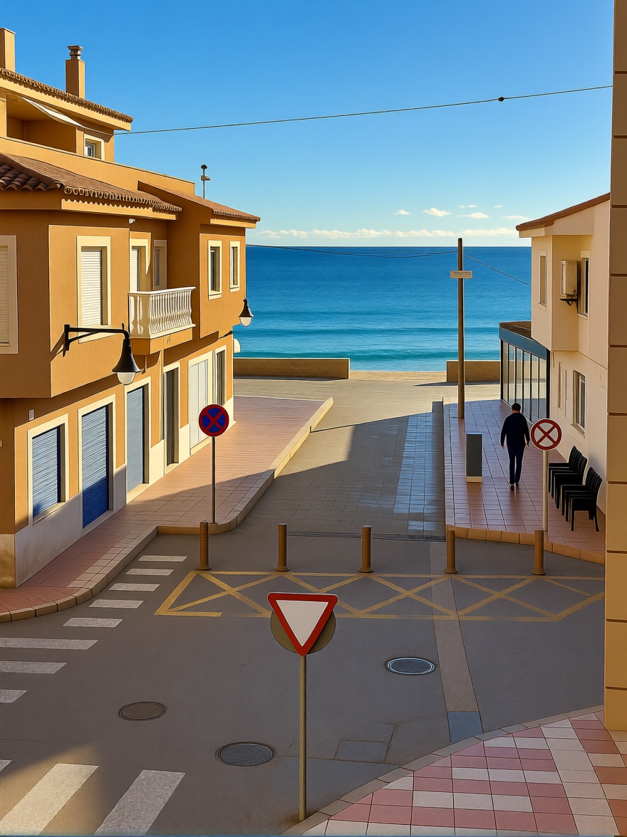 Piso en primera línea de playa en El Campello — Vista mar