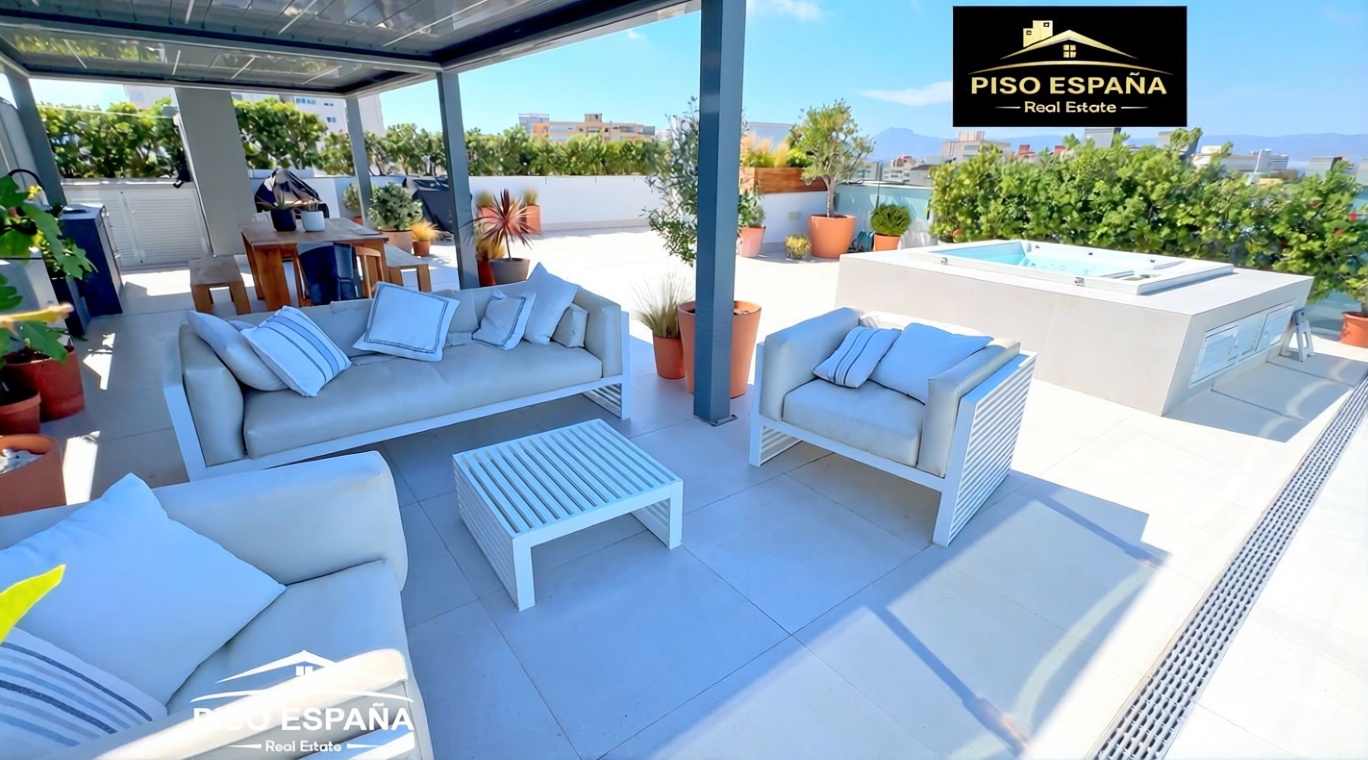 Ático en primera línea de mar en Cabo de Gata — Terraza mar