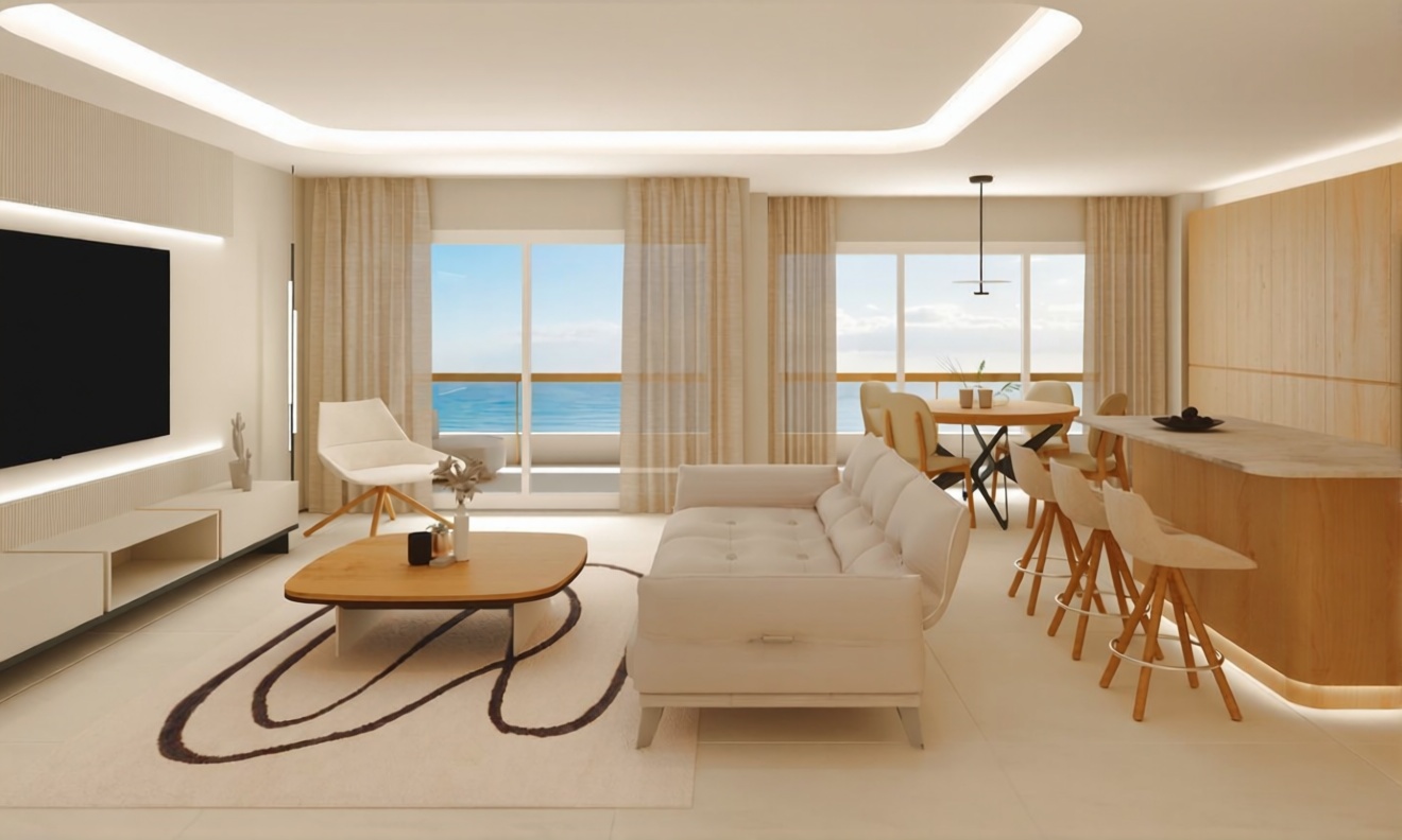 Wohnung in erste Strandlinie in Alicante — Wohnzimmer