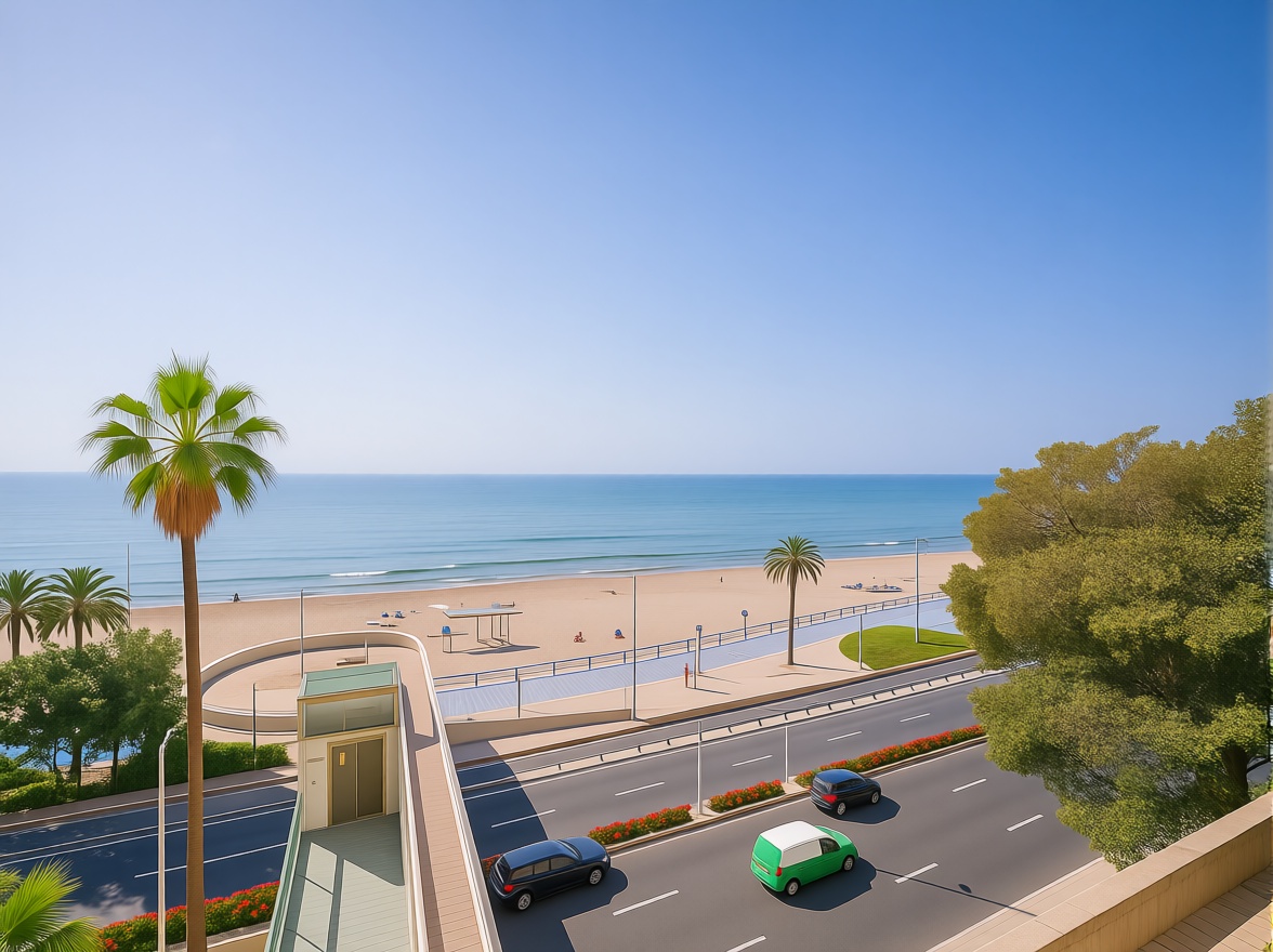 Beachfront flat in Alicante — Sea view