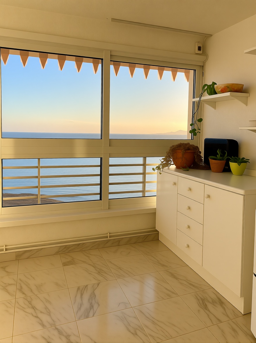 Appartement en première ligne de plage à Alicante — Terrasse mer