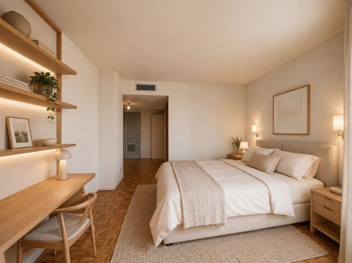 Apartamento em primeira linha de praia em Alicante — Quarto