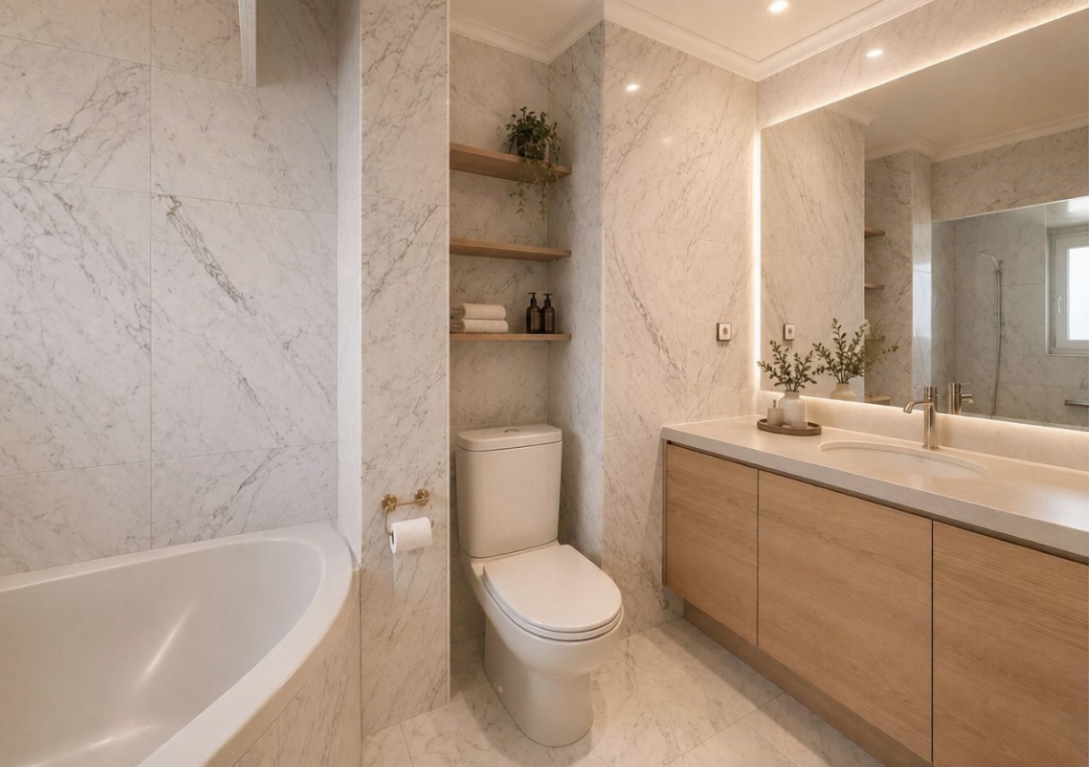 Apartamento em primeira linha de praia em Alicante — Casa banho