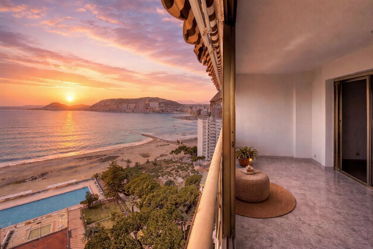 Apartamento em primeira linha de praia em Alicante