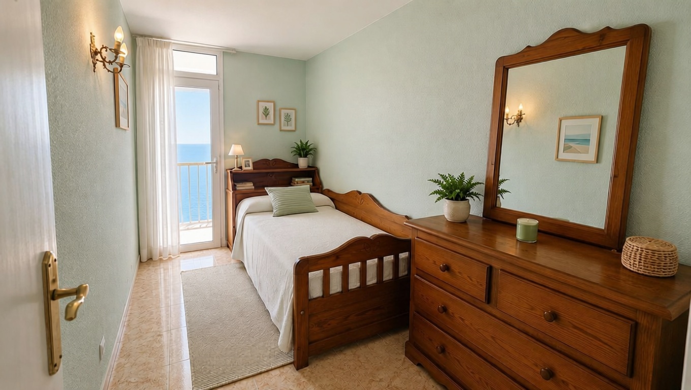 Apartamento em primeira linha de praia em Alicante — Quarto