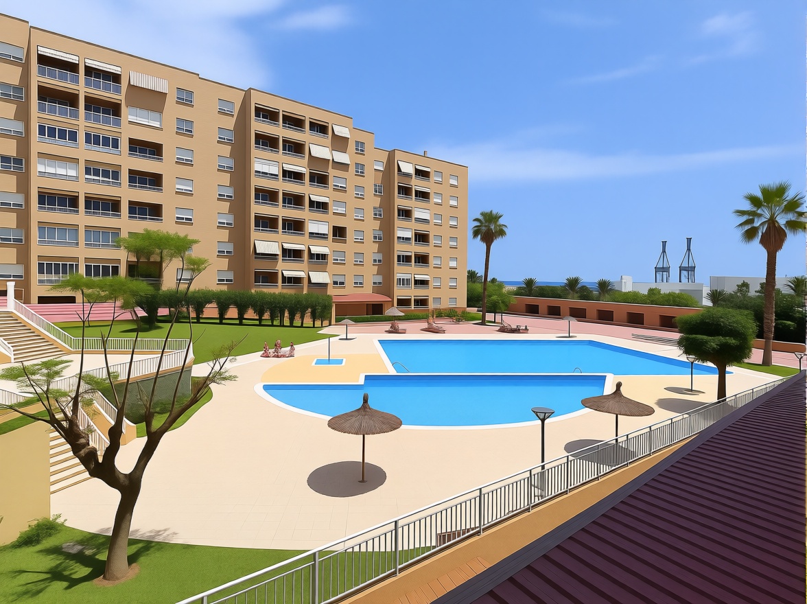Apartamento em primeira linha de praia em Alicante — Piscina