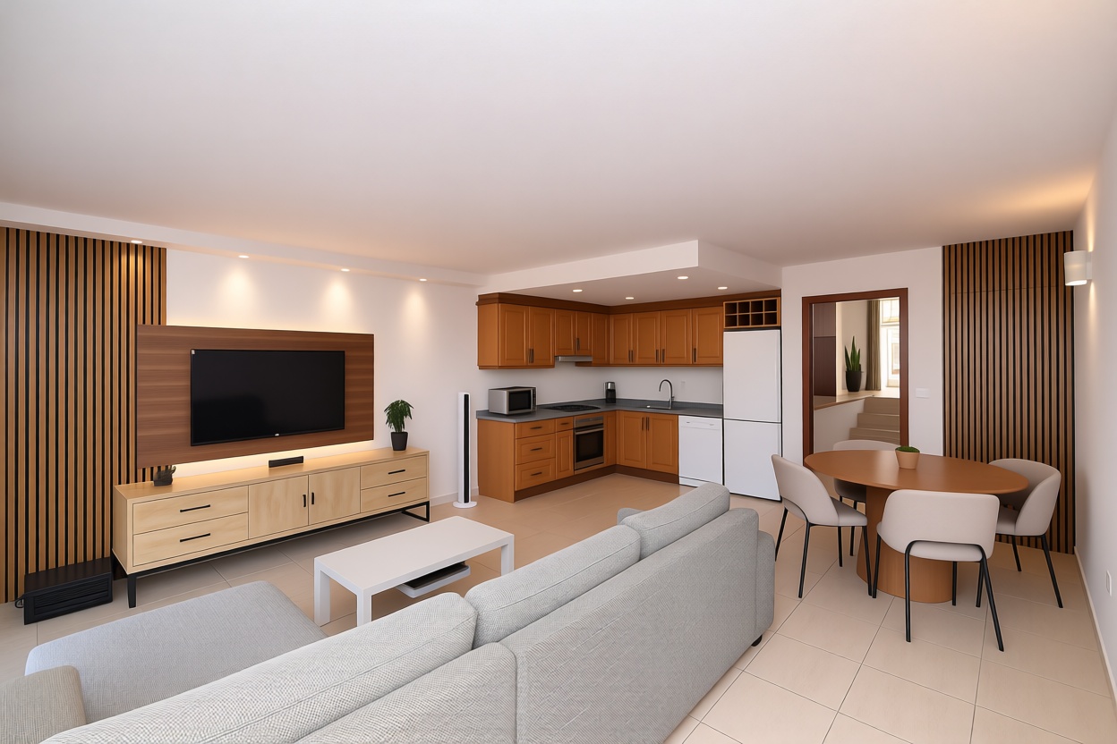 Duplex em primeira linha de praia em Alicante — Sala