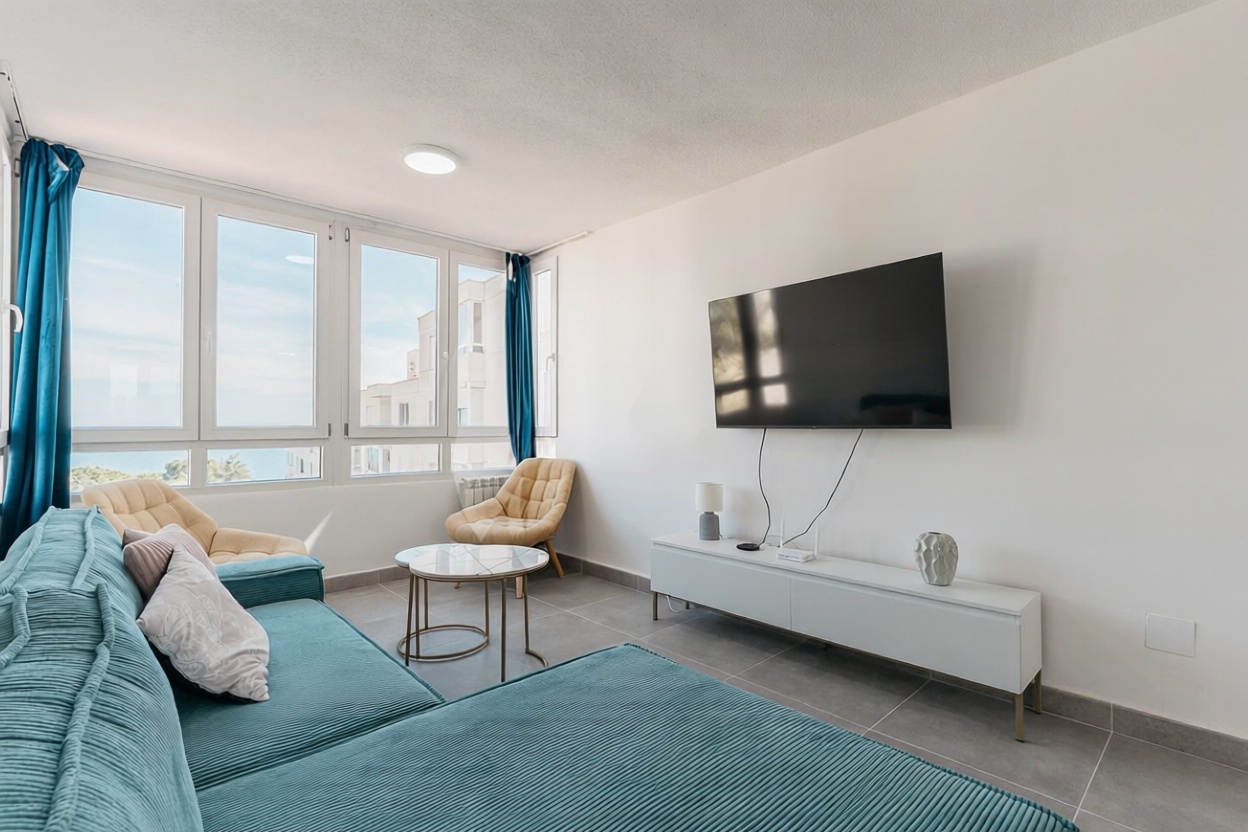 Apartamento em primeira linha de praia em Almonte — Sala