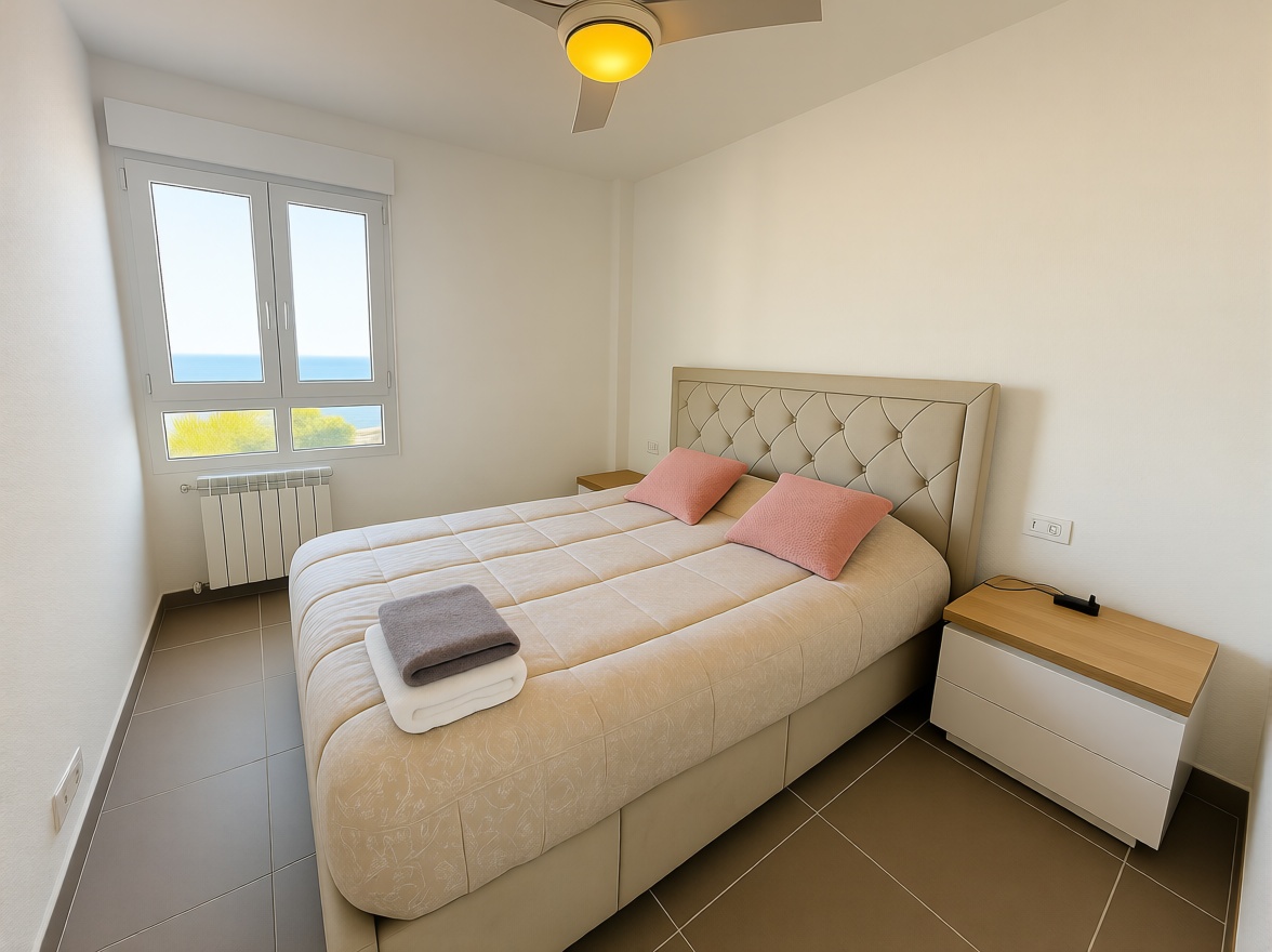 Apartamento em primeira linha de praia em Alicante — Quarto