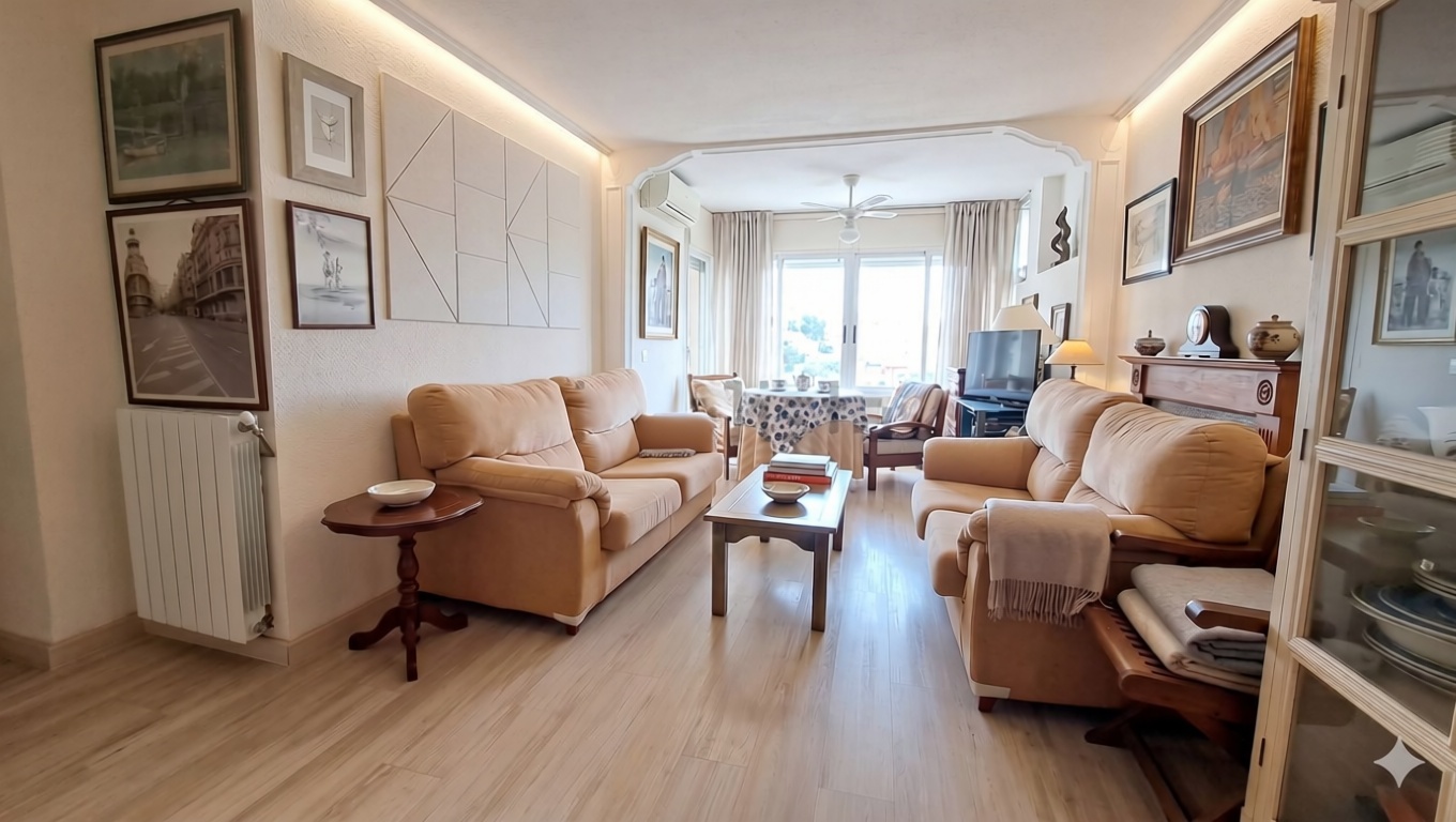 Appartement en première ligne de plage à Almonte — Séjour