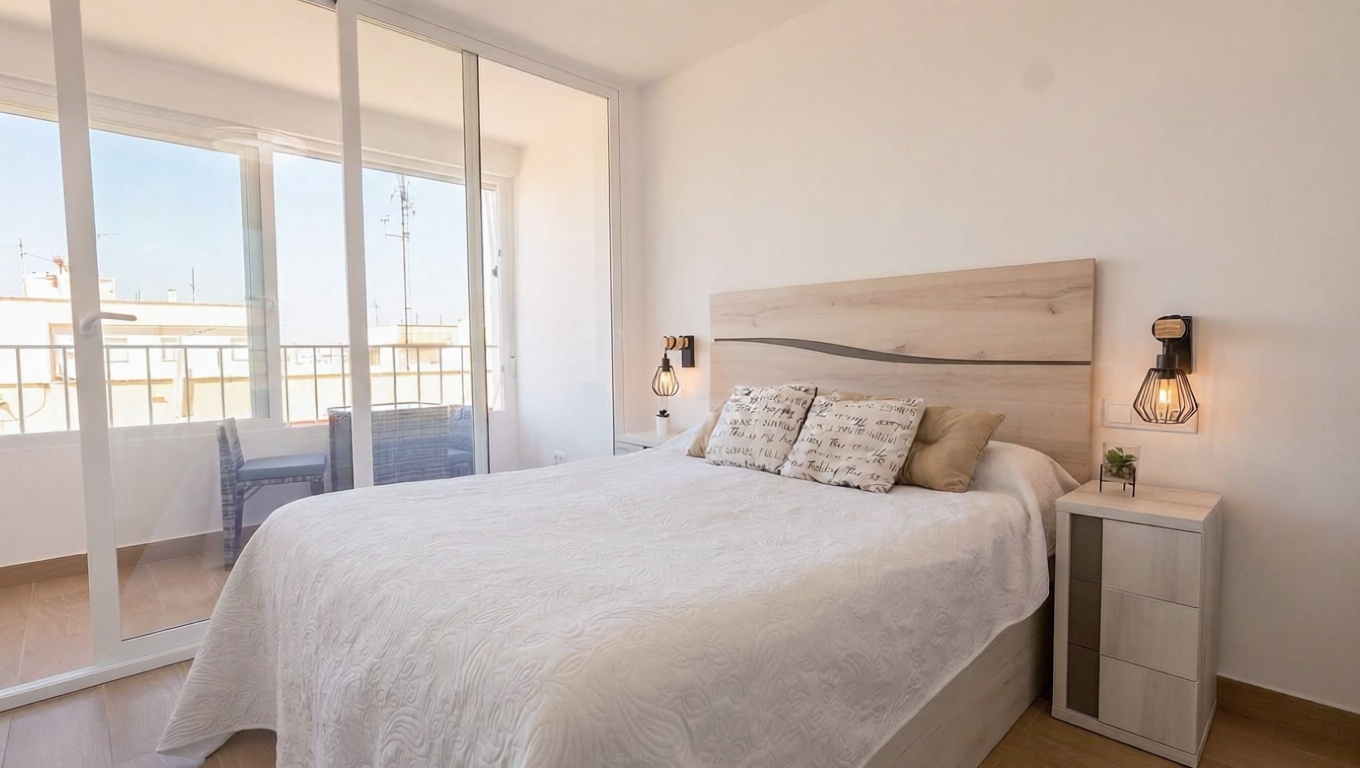 Wohnung in erste Strandlinie in Santa Pola — Schlafzimmer