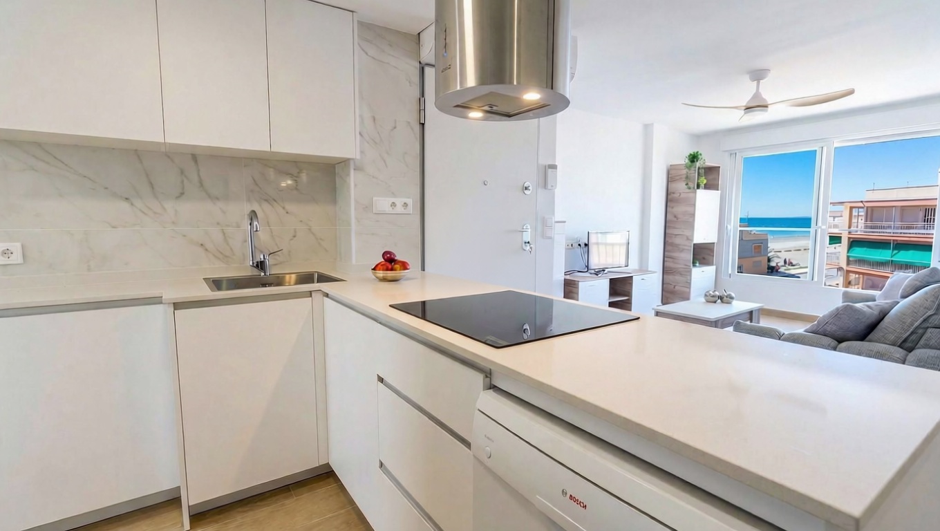 Wohnung in erste Strandlinie in Santa Pola — Küche