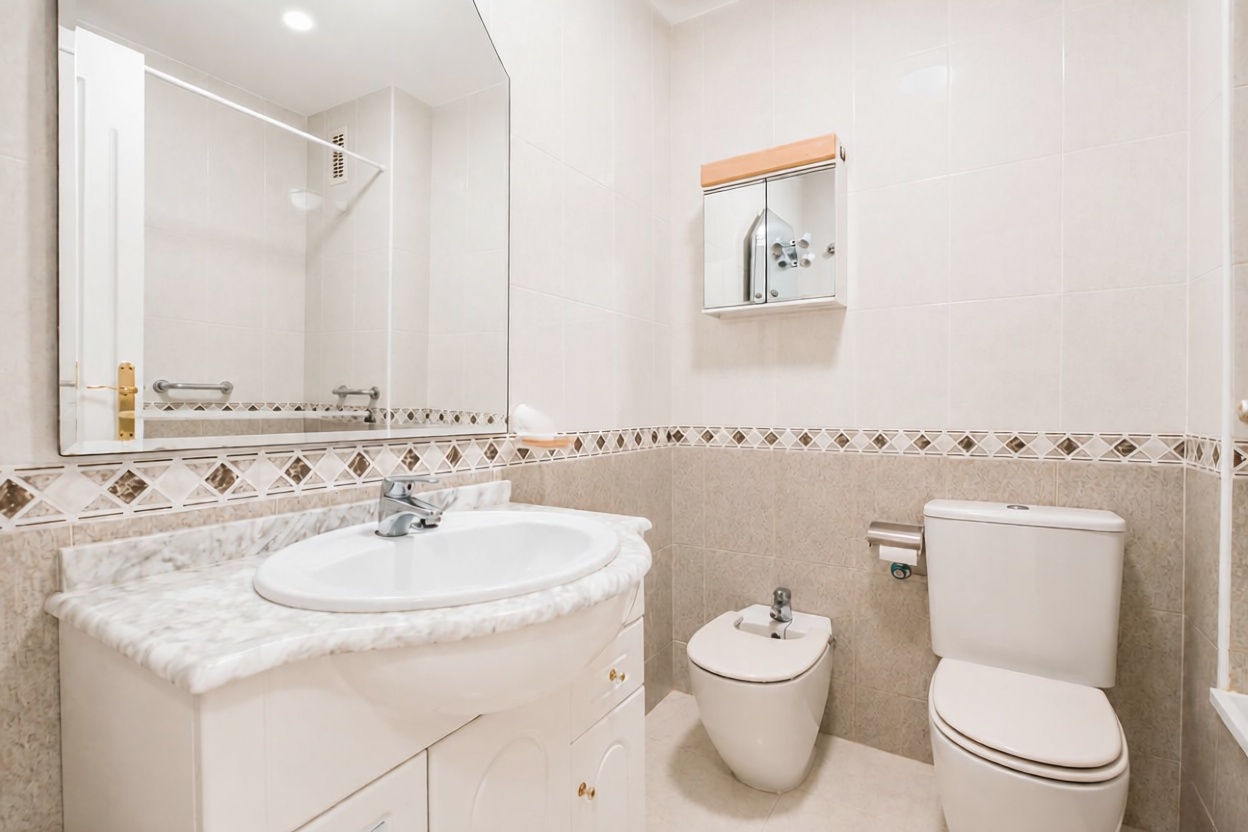 Piso en primera línea de playa en Santa Pola — Baño