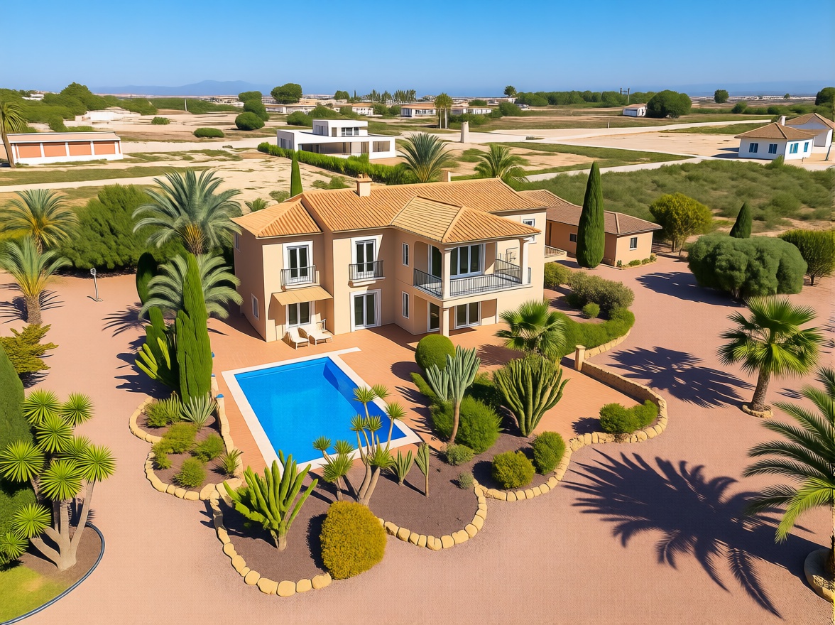 Chalet con acceso directo a playa en Elche — Aérea