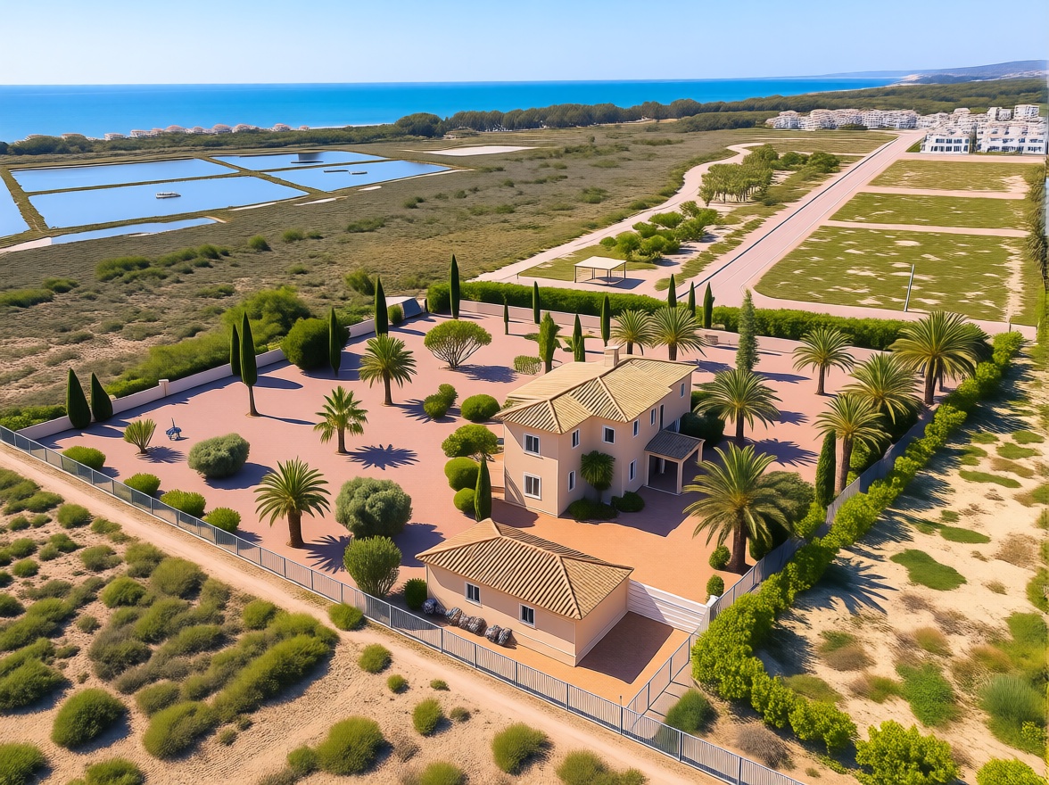 Chalet con acceso directo a playa en Elche — Aérea