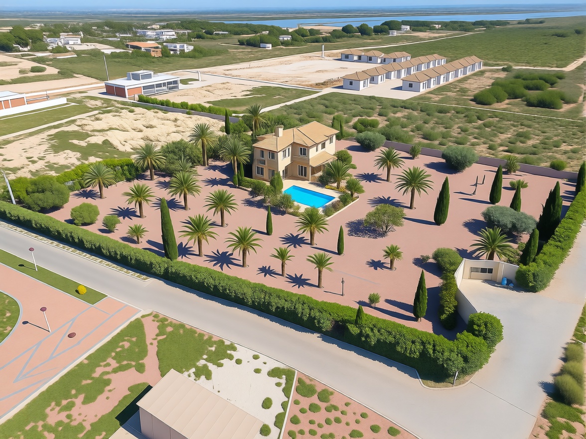 Chalet con acceso directo a playa en Elche — Aérea