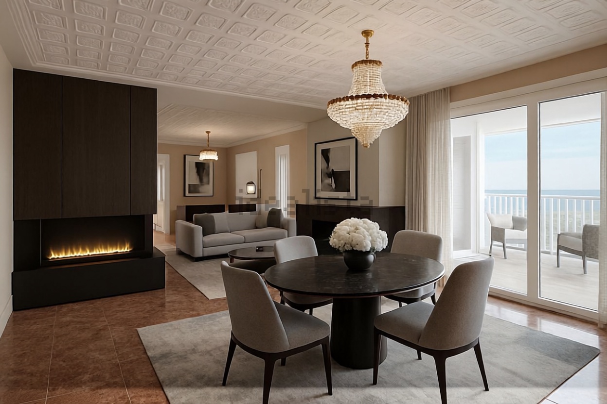 Penthouse in erste Meereslinie in Santa Pola — Wohnzimmer