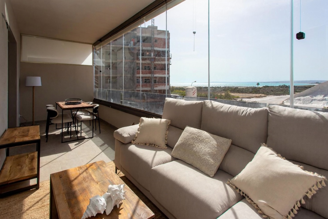 Ático en primera línea de mar en Santa Pola — Terraza mar