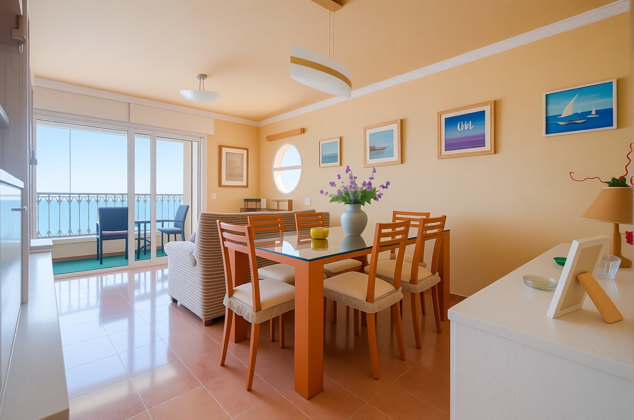 Wohnung in erste Strandlinie in Santa Pola — Wohnzimmer