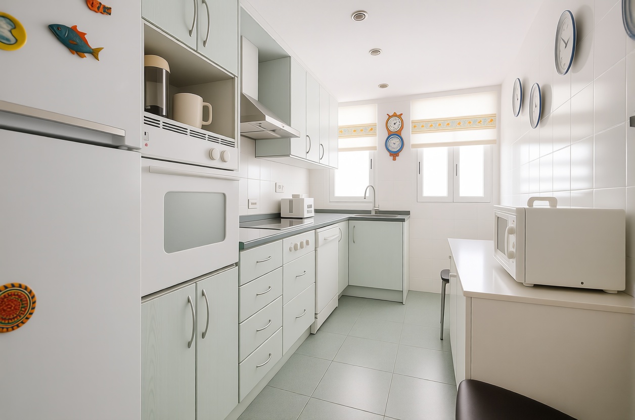 Wohnung in erste Strandlinie in Santa Pola — Küche