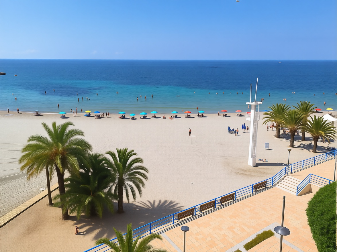 Piso en primera línea de playa en Santa Pola — Vista mar