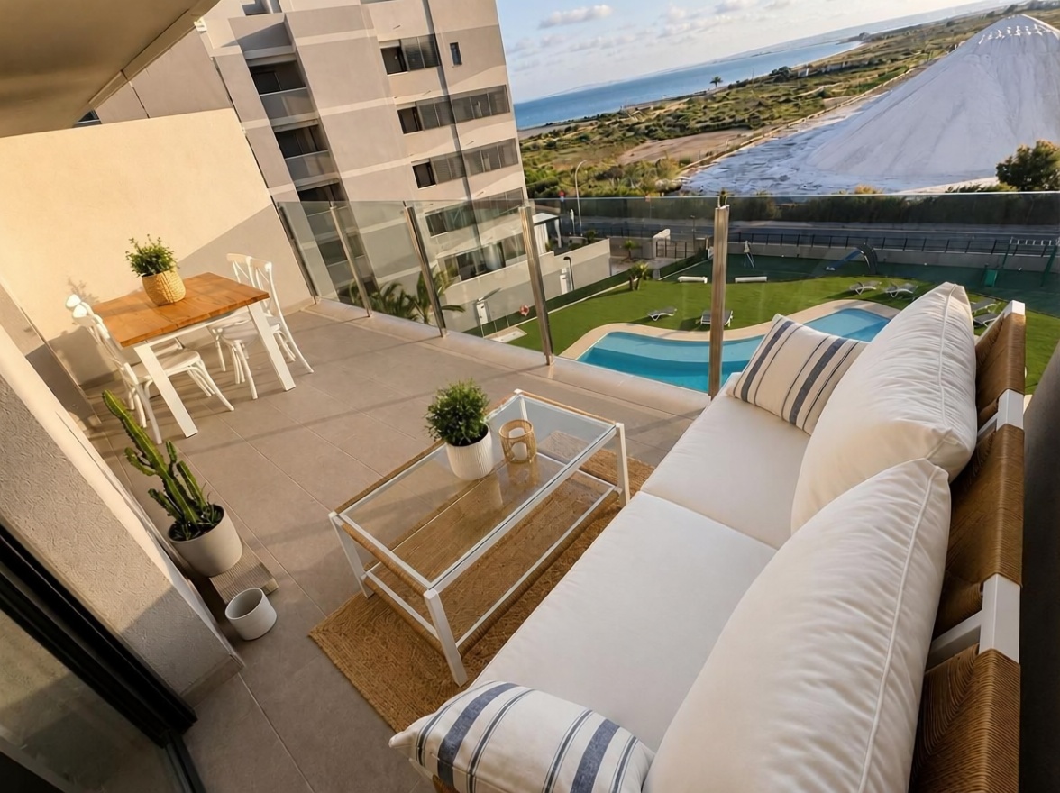 Wohnung in erste Strandlinie in Santa Pola — Meerterrasse