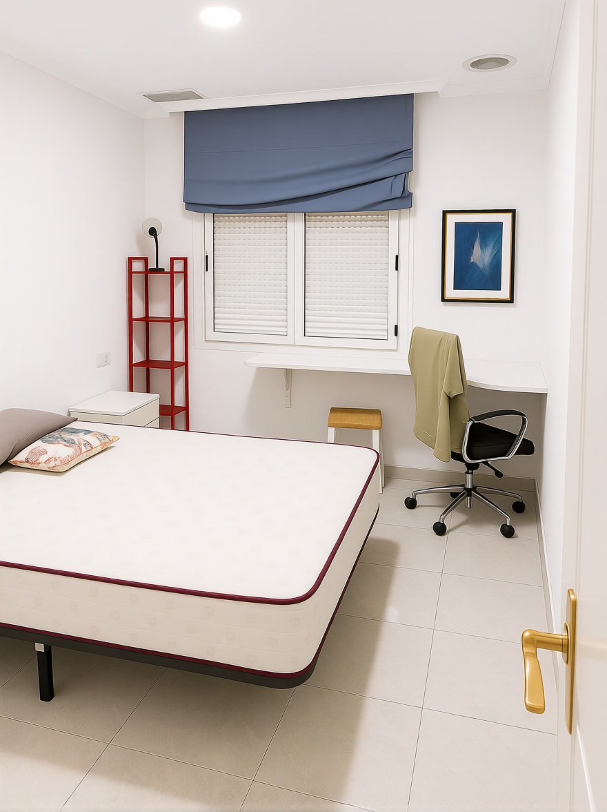 Piso en primera línea de playa en Santa Pola — Dormitorio