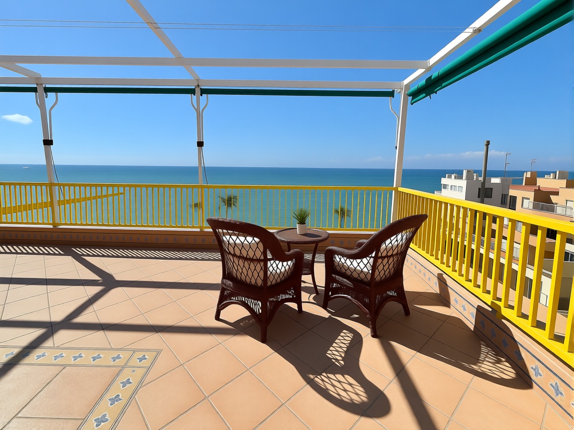 Ático en primera línea de mar en Santa Pola — Terraza mar
