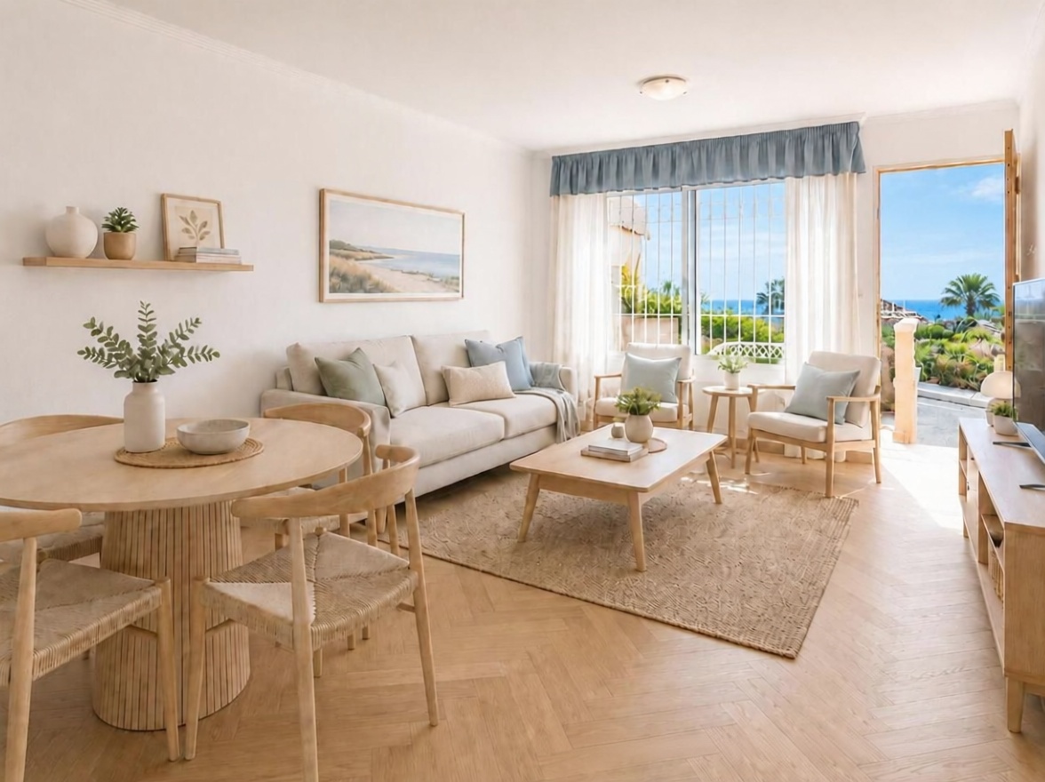 Chalet con acceso directo a playa en Santa Pola — Salón