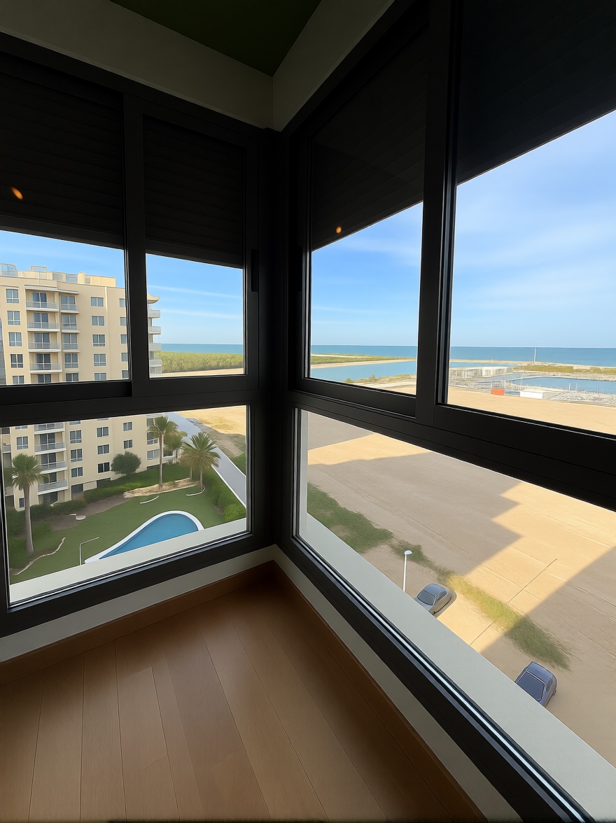 Beachfront flat in Guardamar del Segura — Sea view