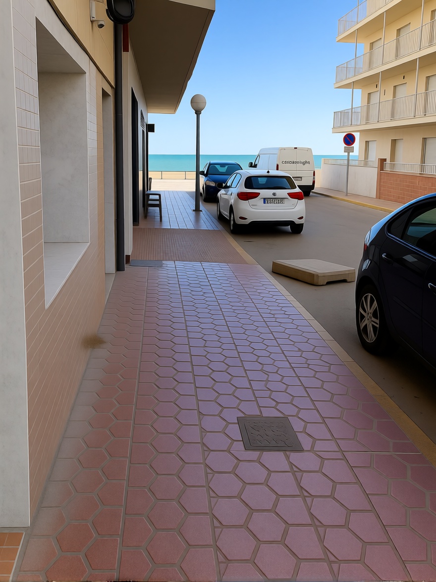 Beachfront flat in Guardamar del Segura — Sea view