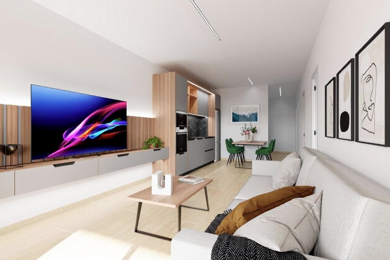 Beachfront flat in Guardamar del Segura — Living room