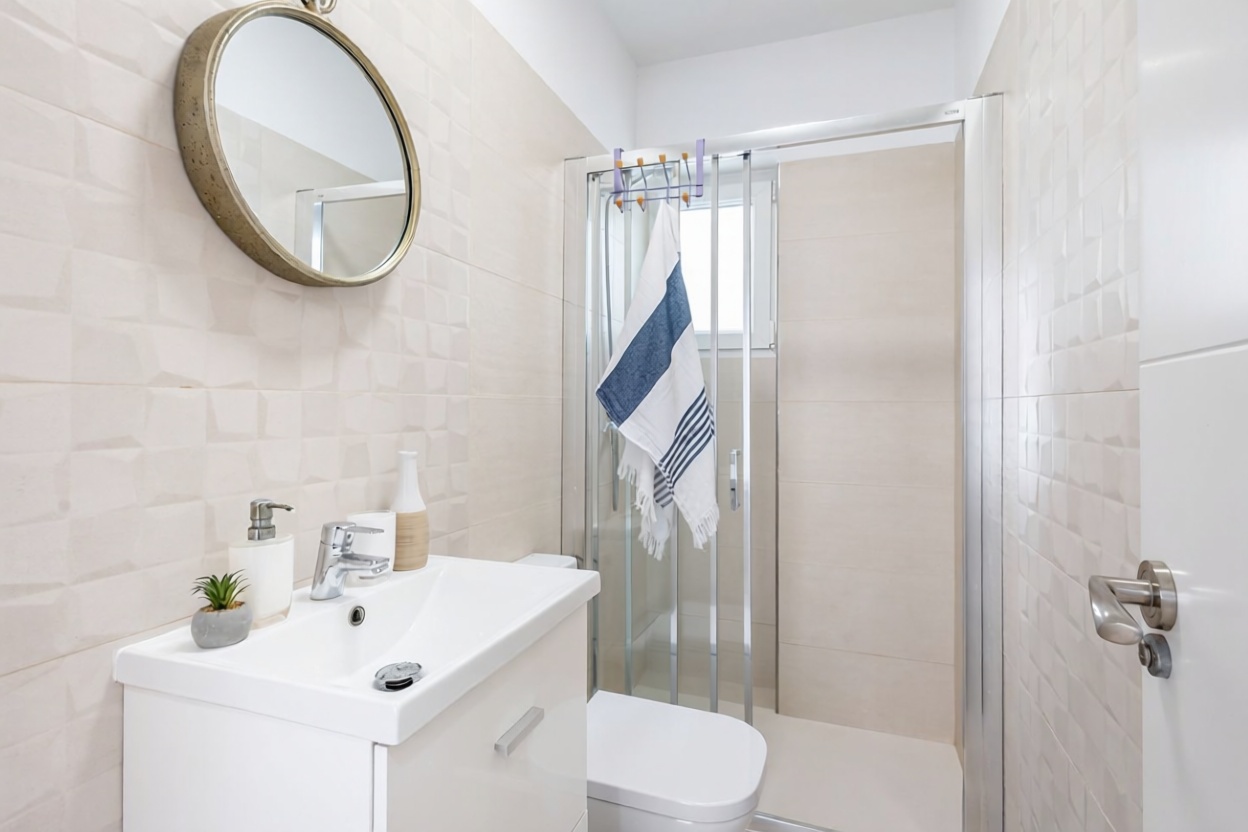 Beachfront flat in Guardamar del Segura — Bathroom