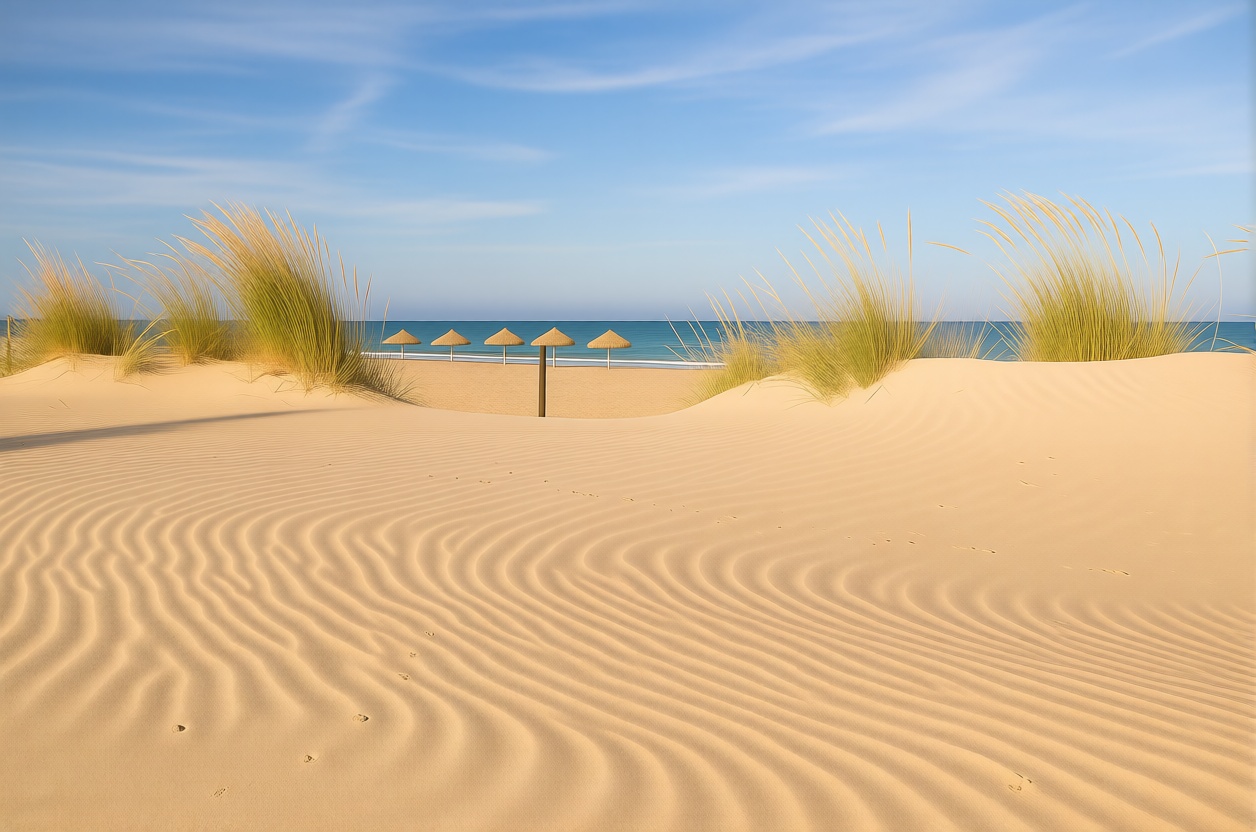 Beachfront flat in Guardamar del Segura — Sea view