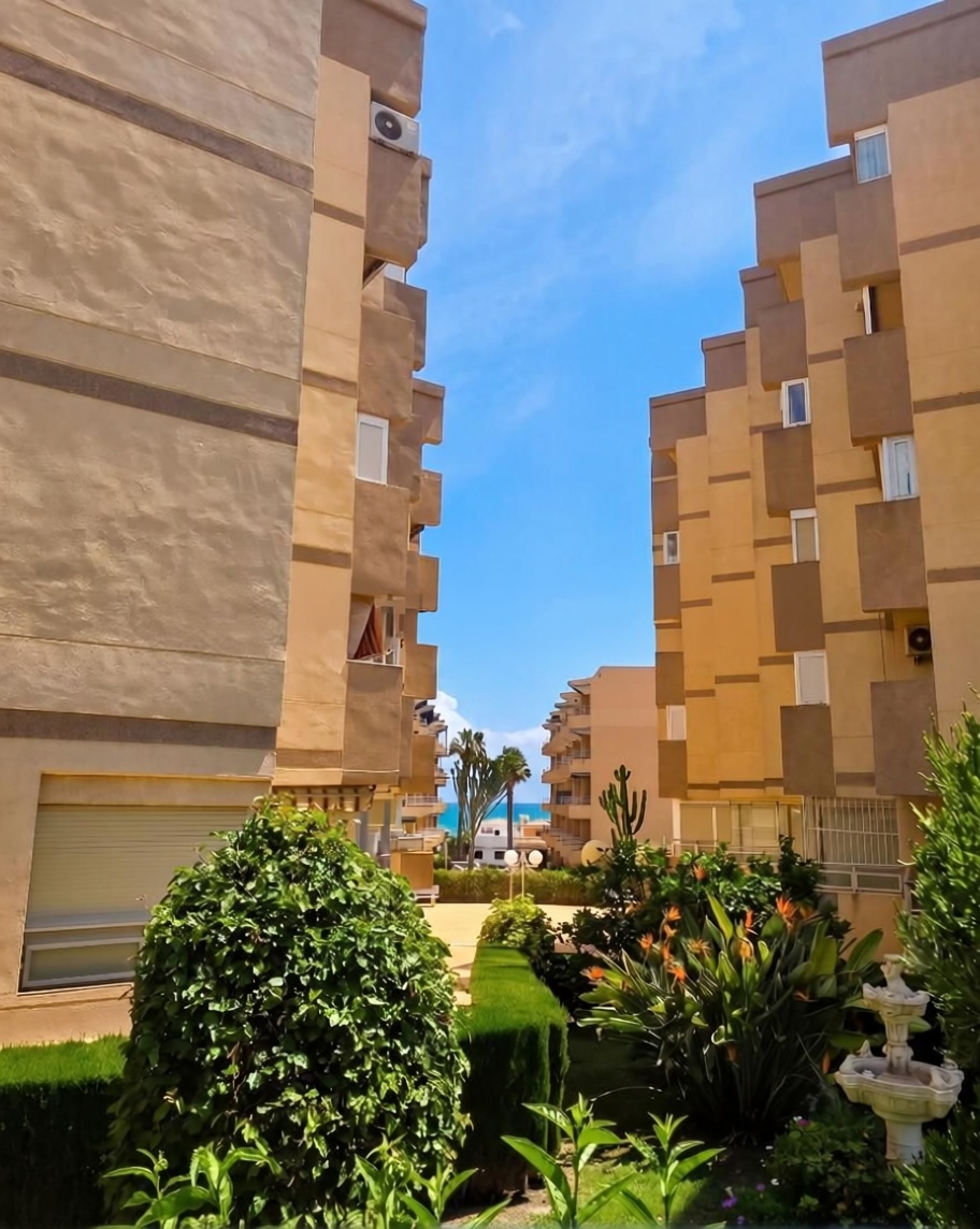 Beachfront flat in Guardamar del Segura — Sea view