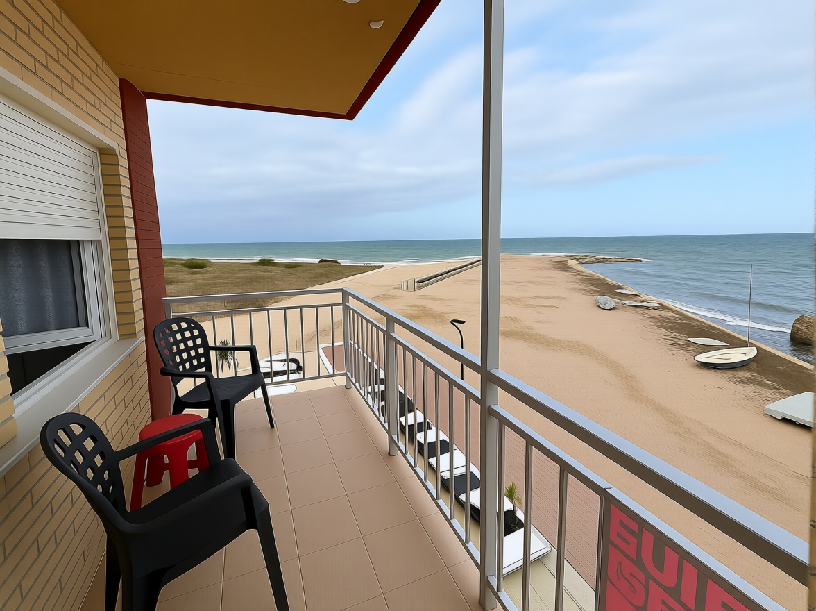 Piso en primera línea de playa en Torrevieja — Terraza mar