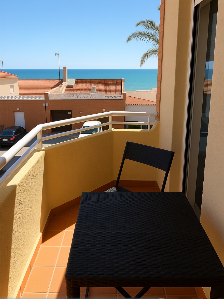 Beachfront flat in Guardamar del Segura — Sea terrace