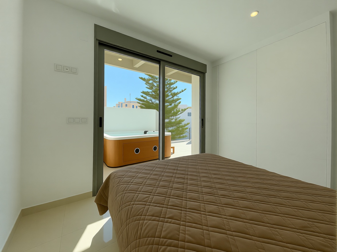 Seafront attic in Torrevieja — Bedroom