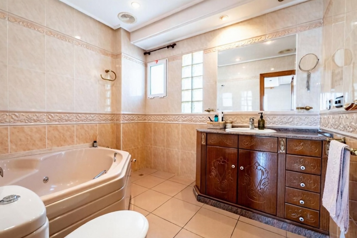 Chalet with direct beach access in Torrevieja — Bathroom