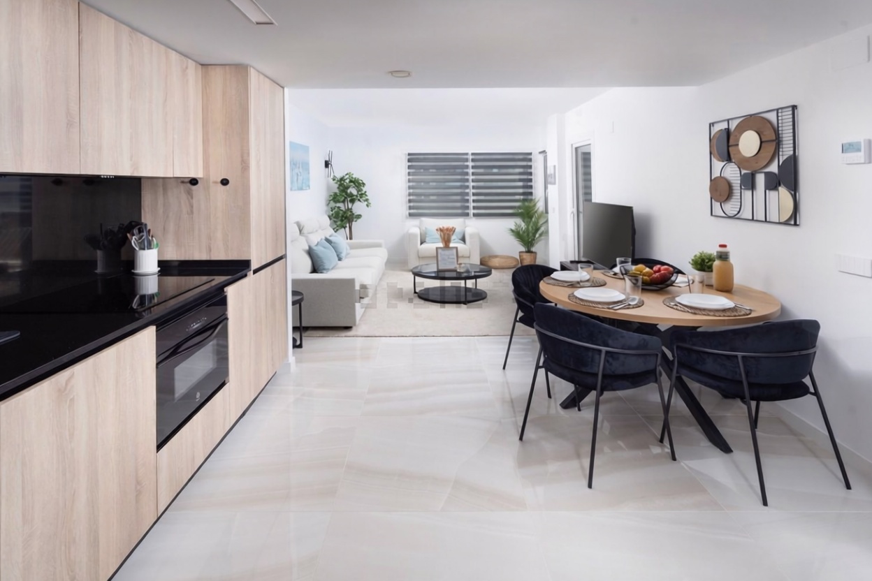 Appartement en première ligne de plage à Orihuela — Cuisine