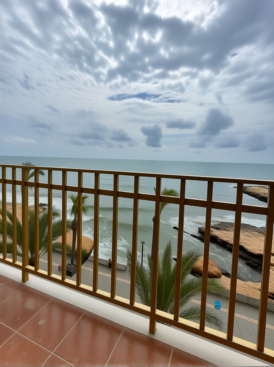 Piso en primera línea de playa en Torrevieja — Terraza mar